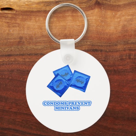 Condooms Prevent Minivans Sleutelhanger (Voorkant)