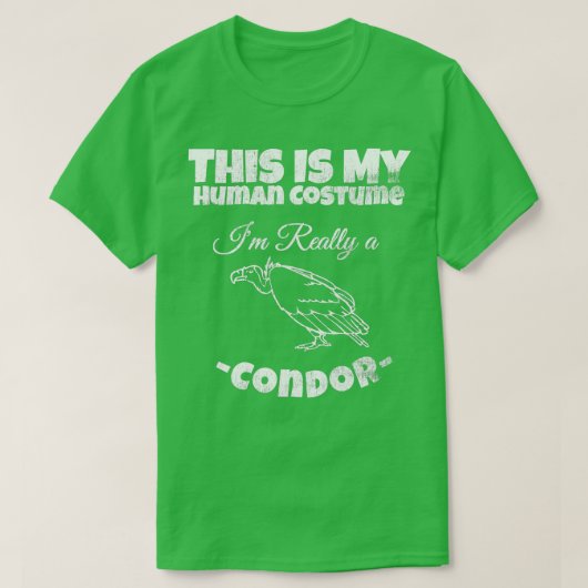 Condor Bird Human Costume T-shirt Cute Kerstmis Co (Design voorkant)