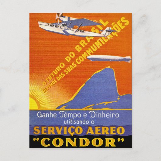 Condor ~ Brazillian Air Service Briefkaart (Voorkant)
