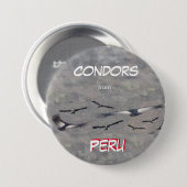 Condors uit Peru-Button Ronde Button 7,6 Cm (Voorkant /achterkant)