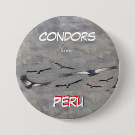 Condors uit Peru-Button Ronde Button 7,6 Cm
