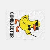 Conducktor Funny Duck Music Pun Orchestra Design  Fleece Deken (Voorkant (Horizontaal))