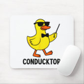 Conducktor Funny Duck Music Pun Orchestra Design  Muismat (Met muis)