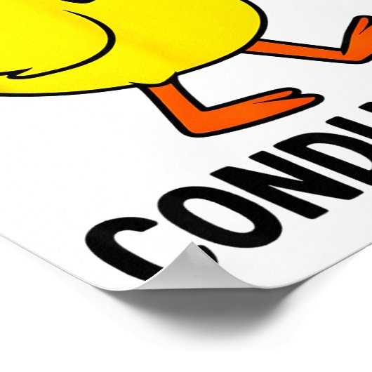 Conducktor Funny Duck Music Pun Orchestra Design Poster (Hoek)