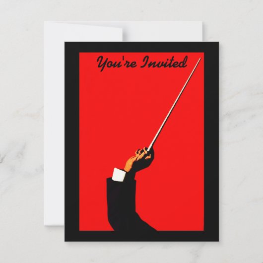 CONDUCTBAND LEADER RECITAL ORCHESTRA INVITATION KAART (Voorkant)