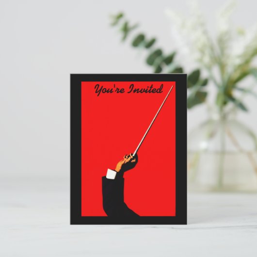 CONDUCTBAND LEADER RECITAL ORCHESTRA INVITATION KAART (Staand voorkant)