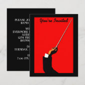 CONDUCTBAND LEADER RECITAL ORCHESTRA INVITATION KAART (Voorkant / Achterkant)