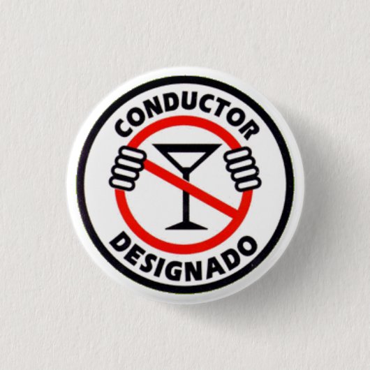 Conductor Designado Ronde Button 3,2 Cm (Voorkant)