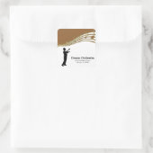 Conductor Orchestra Vierkante Sticker (Tas)