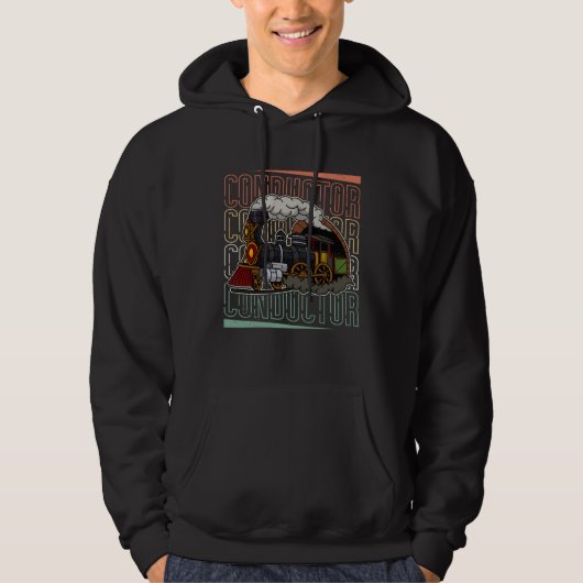 Conductor railroad Model station Railway worker  1 Hoodie (Voorkant)