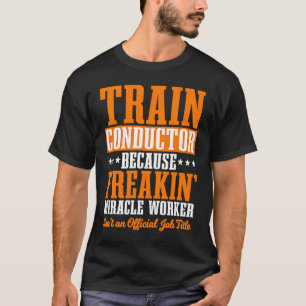conductor trein express vervoer goederentrein t-shirt