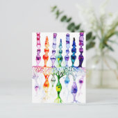 Cone-cellen en bipolaire neurond van het netvlies briefkaart (Staand voorkant)