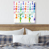 Cone-cellen en bipolaire neurond van het netvlies canvas afdruk (Insitu (Slaapkamer))