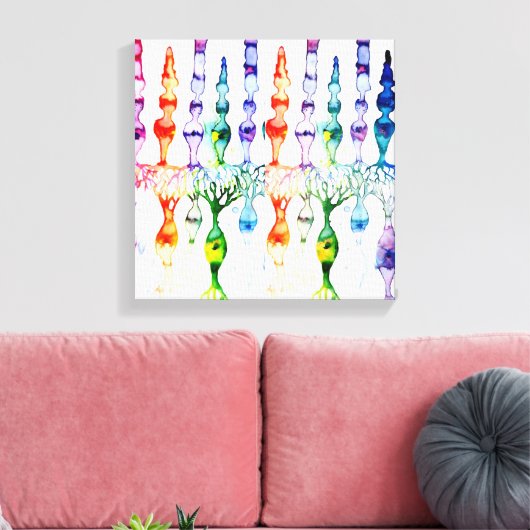 Cone-cellen en bipolaire neurond van het netvlies canvas afdruk (Insitu (Woonkamer))