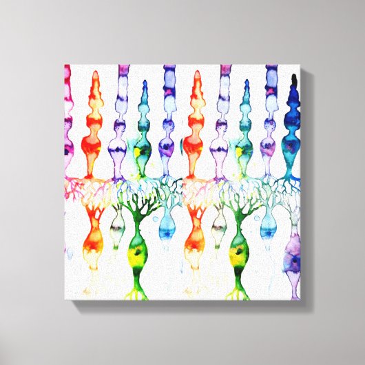 Cone-cellen en bipolaire neurond van het netvlies canvas afdruk (Voorkant)