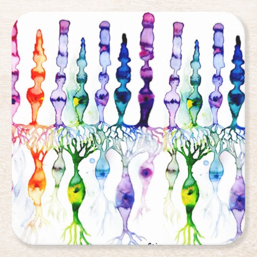 Cone-cellen en bipolaire neurond van het netvlies kartonnen onderzetters (Voorkant)