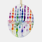 Cone-cellen en bipolaire neurond van het netvlies keramisch ornament (Rechts)