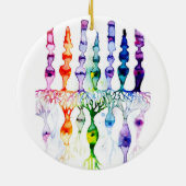 Cone-cellen en bipolaire neurond van het netvlies keramisch ornament (Achterkant)