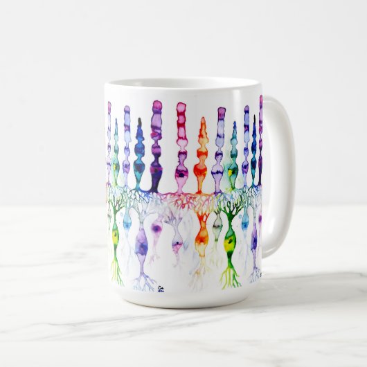 Cone-cellen en bipolaire neurond van het netvlies koffiemok (Voorkant rechts)