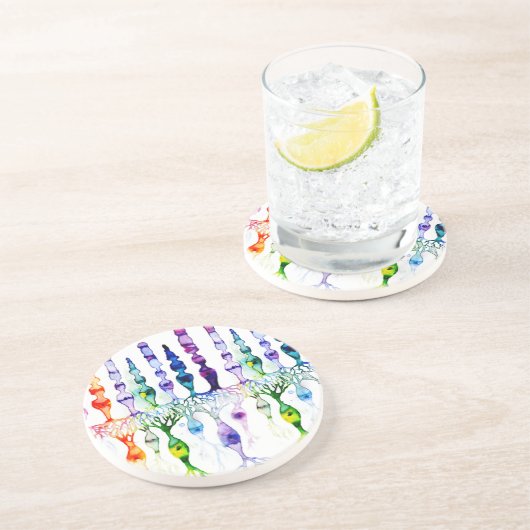 Cone-cellen en bipolaire neurond van het netvlies zandsteen onderzetter (Zijkant)