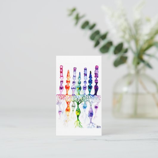 Cone cells rod cells and bipolar neurons of retina visitekaartje (Staand voorkant)