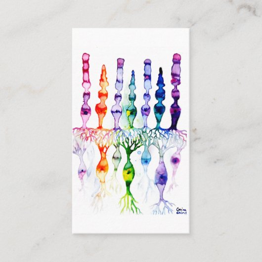 Cone cells rod cells and bipolar neurons of retina visitekaartje (Voorkant)