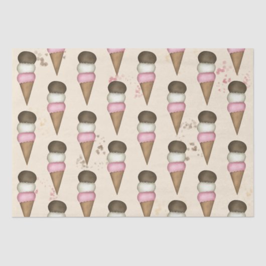 Cone Cone Cone Pattern Cute Cute Tissuepapier (Voorkant)