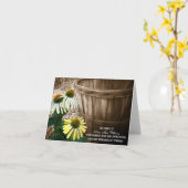 Cone Flowers en sympathie voor uw mandje Kaart (Gele Bloem)