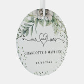 Cone greenery noemt mevrouw elegant new weds glas ornament (Voorkant Rechts)