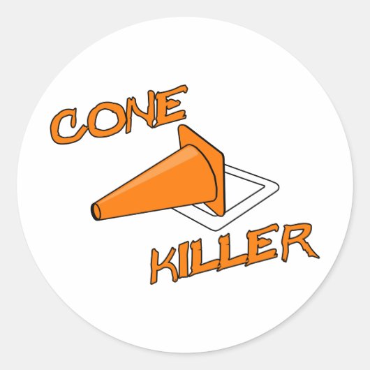 Cone Killer Ronde Sticker (Voorkant)