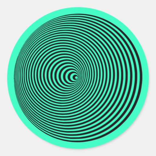 Cone Moire: Optische illusie Hypnotische spiraal Ronde Sticker (Voorkant)