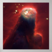 Cone Nebula NGC 2264, overgenomen door de Hubble T Poster (Voorkant)