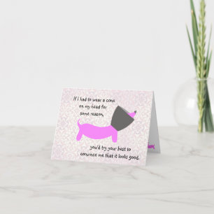 Cone of Shame Doxie Style Note-kaart Kaart