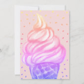 Cone Pink Birthday Party Cool Ice Cone Kaart (Achterkant)