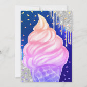 Cone Royal Blue Baby shower Kaart (Achterkant)