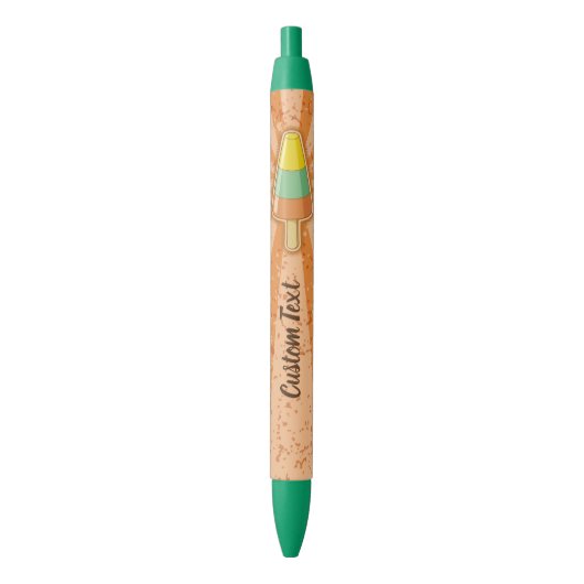 Cone Shaped Sorbet Stick Blauwe Inkt Pen (Voorkant Verticaal)