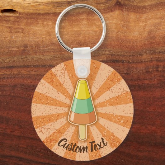 Cone Shaped Sorbet Stick Sleutelhanger (Voorkant)