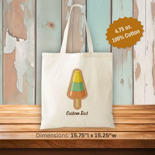 Cone Shaped Sorbet Stick Tote Bag