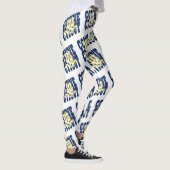 Conecticut tekstpatroon van de staatsvlag leggings (Rechts)