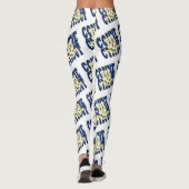 Conecticut tekstpatroon van de staatsvlag leggings (Achterkant)