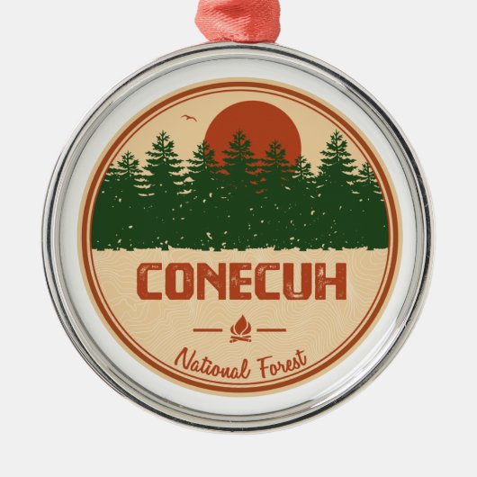 Conecuh National Forest Metalen Ornament (Voorkant)