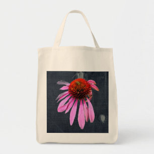 Conefloer op Denim Coördinerende punten Tote Bag