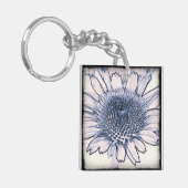 Conefloerschets Acrylische Sleutelhanger (Voorkant Links)