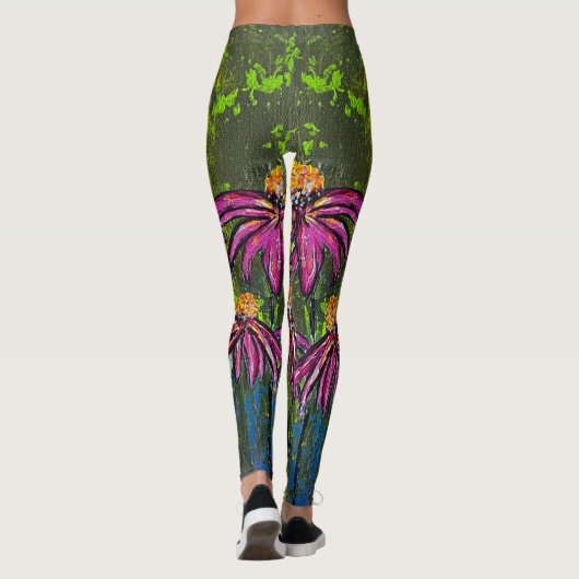 Coneflower Abstracte leggings (Achterkant)