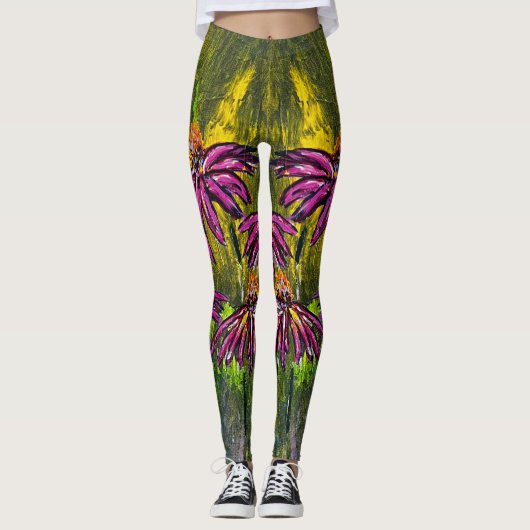 Coneflower Abstracte leggings (Voorkant)