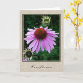 Coneflower - BloemenReeks Kaart (Gele Bloem)