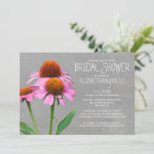 Coneflower Bridal Shower Invitations Kaart (Staand voorkant)