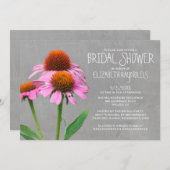 Coneflower Bridal Shower Invitations Kaart (Voorkant / Achterkant)