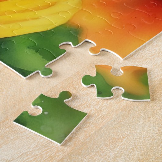 Coneflower Bright Wildflower Waterverf Style Art Legpuzzel (Zijkant)