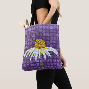 coneflower canvas tas
